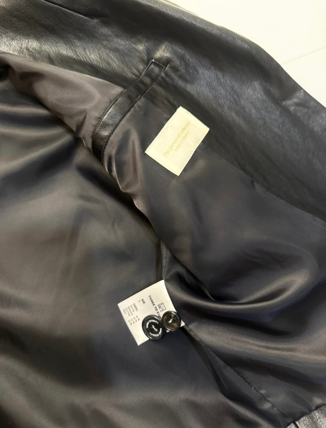 쓰리투에이티 블랙 가죽 자켓 상품이미지4