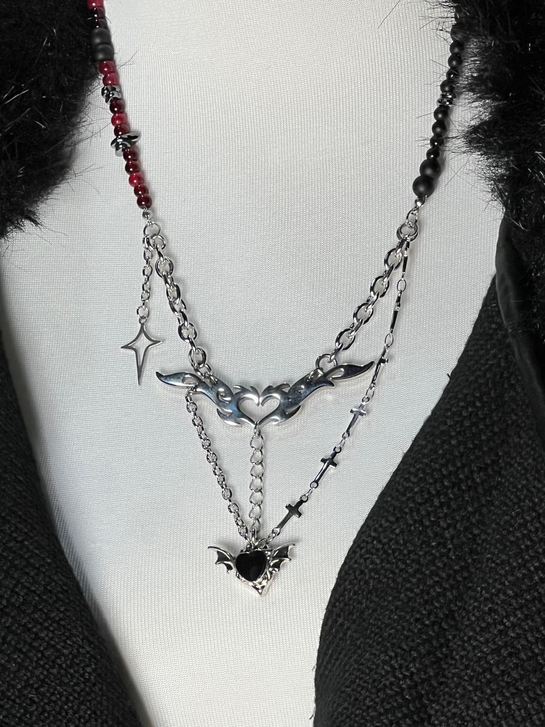 Two Heart Angel Necklace 상품이미지4