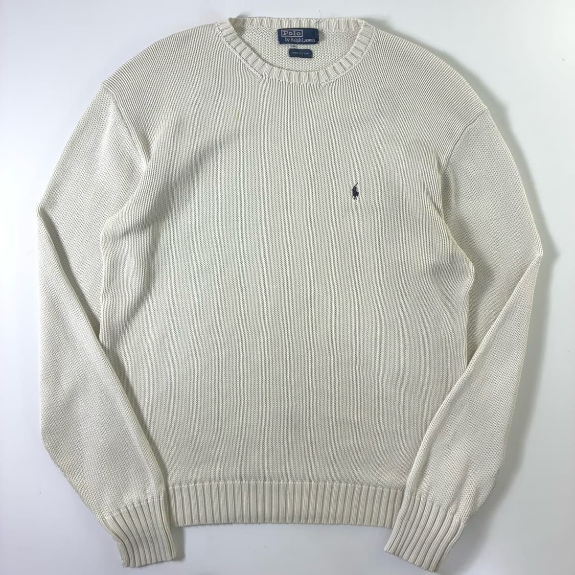 Polo  폴로 랄프로렌 자수 코튼 화이트 니트   상품이미지1