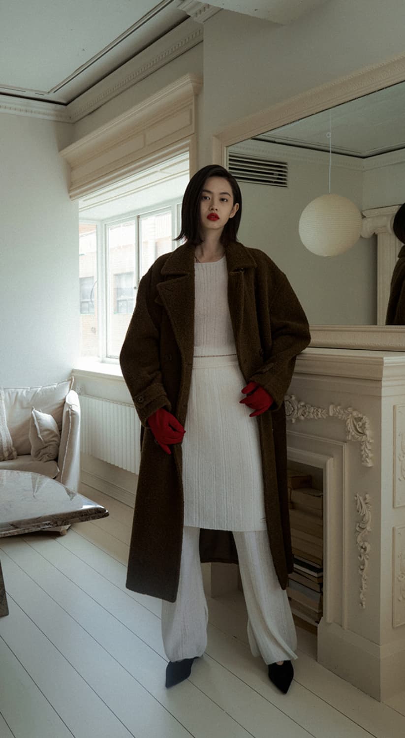 오버듀플레어 ALPACA BELTED DOUBLE COAT_BROWN 상품이미지3