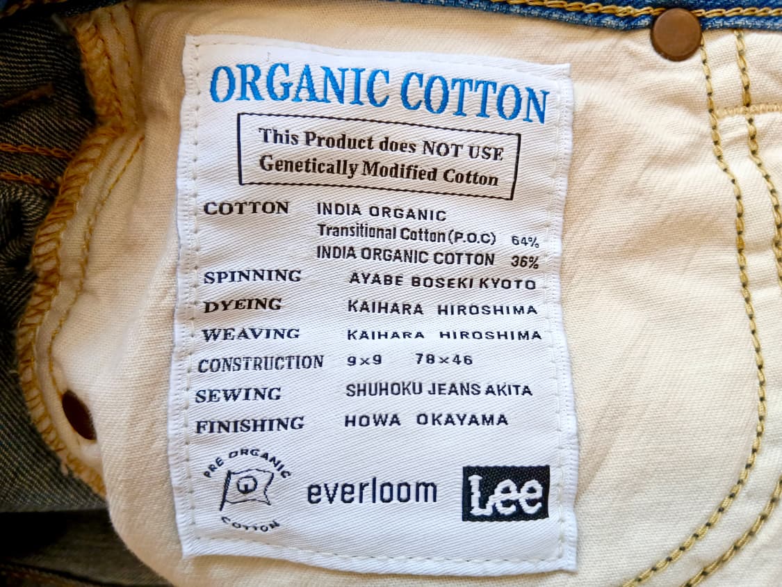 (프리미엄) Lee Japan Everloom 오가닉 코튼 데님 쇼 상품이미지6