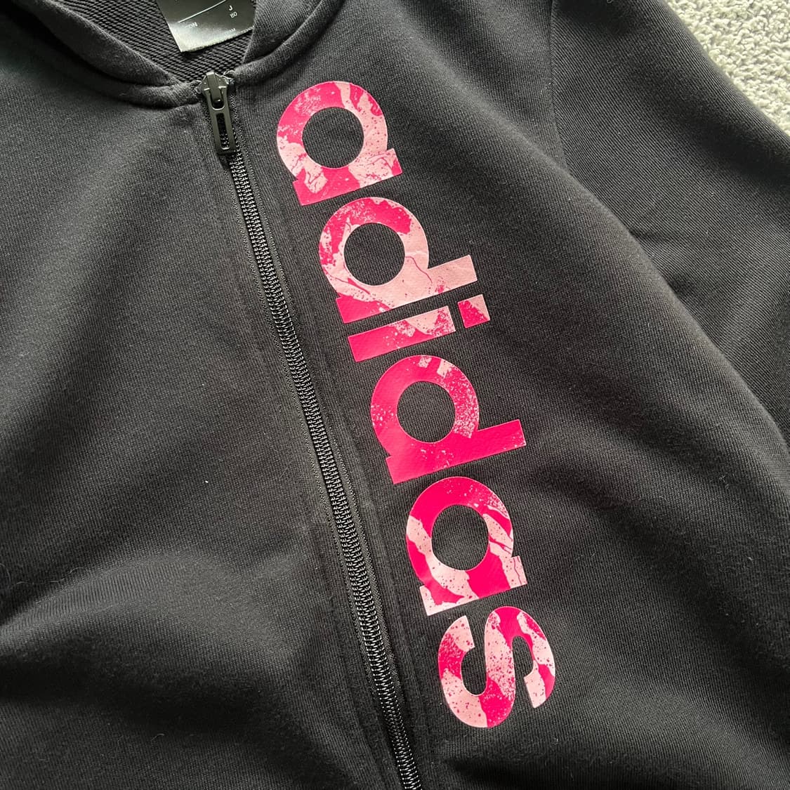 Adidas . 아디다스 재팬 블랙핑크 후드집업 상품이미지4