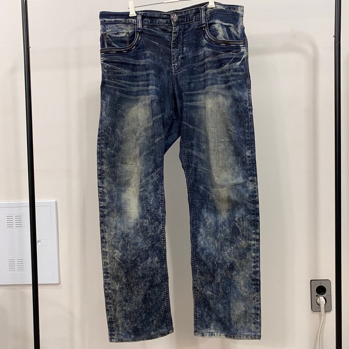 에비수 백로고 돌청 워싱 데님 팬츠 상품이미지2