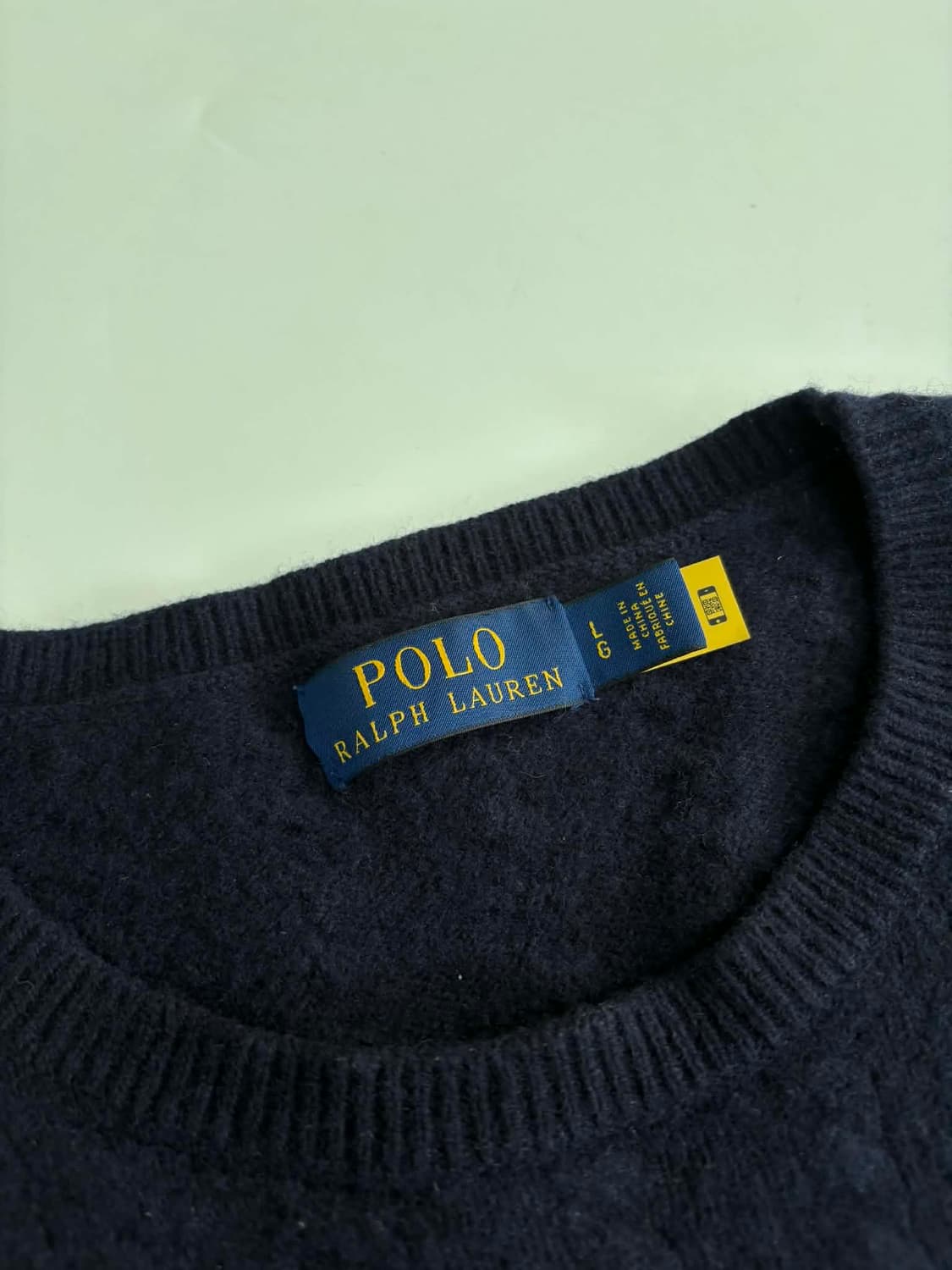 [L] 폴로 랄프로렌 네이비 케이블 울 블렌드 니트 상품이미지4