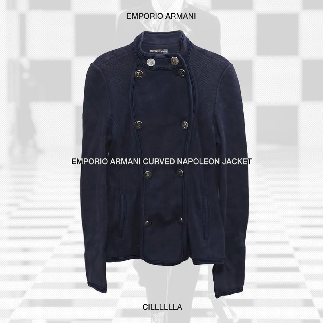 [40,L]EMPORIOARMANI 엠포리오아르마니 커브드 나폴레옹 자켓 상품이미지1