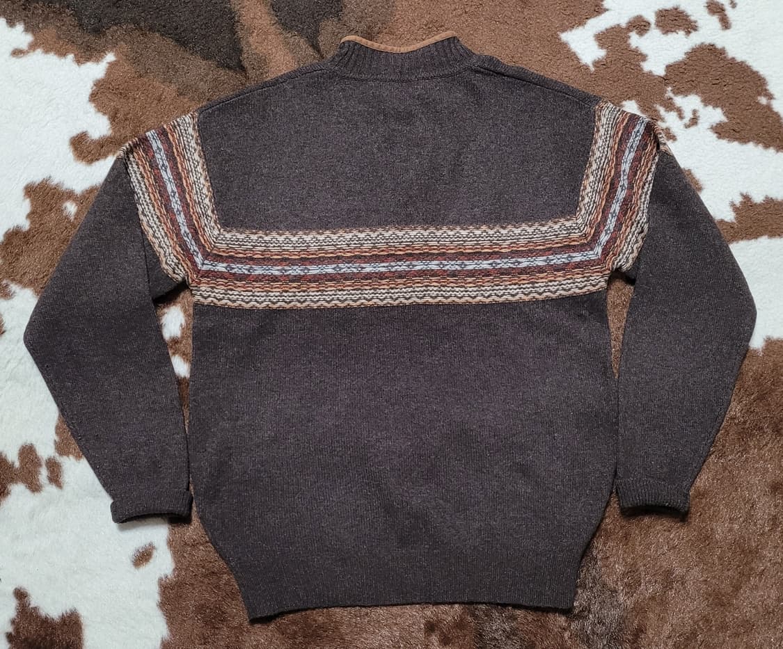 폴로 랄프로렌 브라운 모직&스웨이드 넥라인 스웨터(M~L사이) 상품이미지5