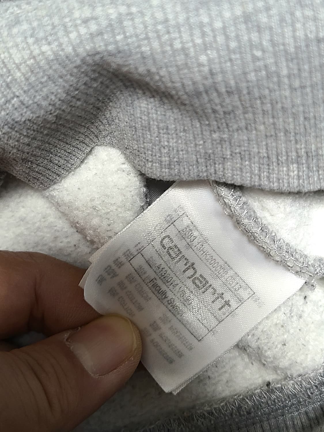 칼하트 Faculty 로고 맨투맨  안감 기모 회색 S 상품이미지7