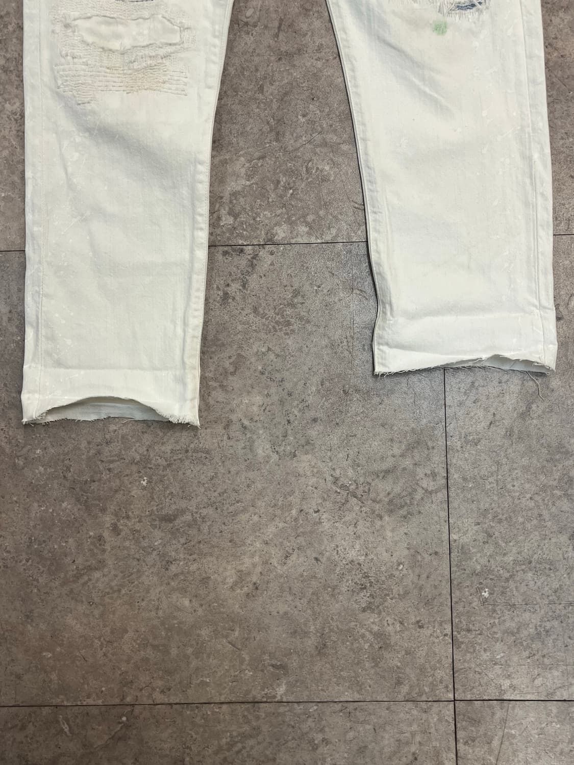 폴로 패치 워크 데님 팬츠 화이트 30X32 #csz2216 상품이미지9
