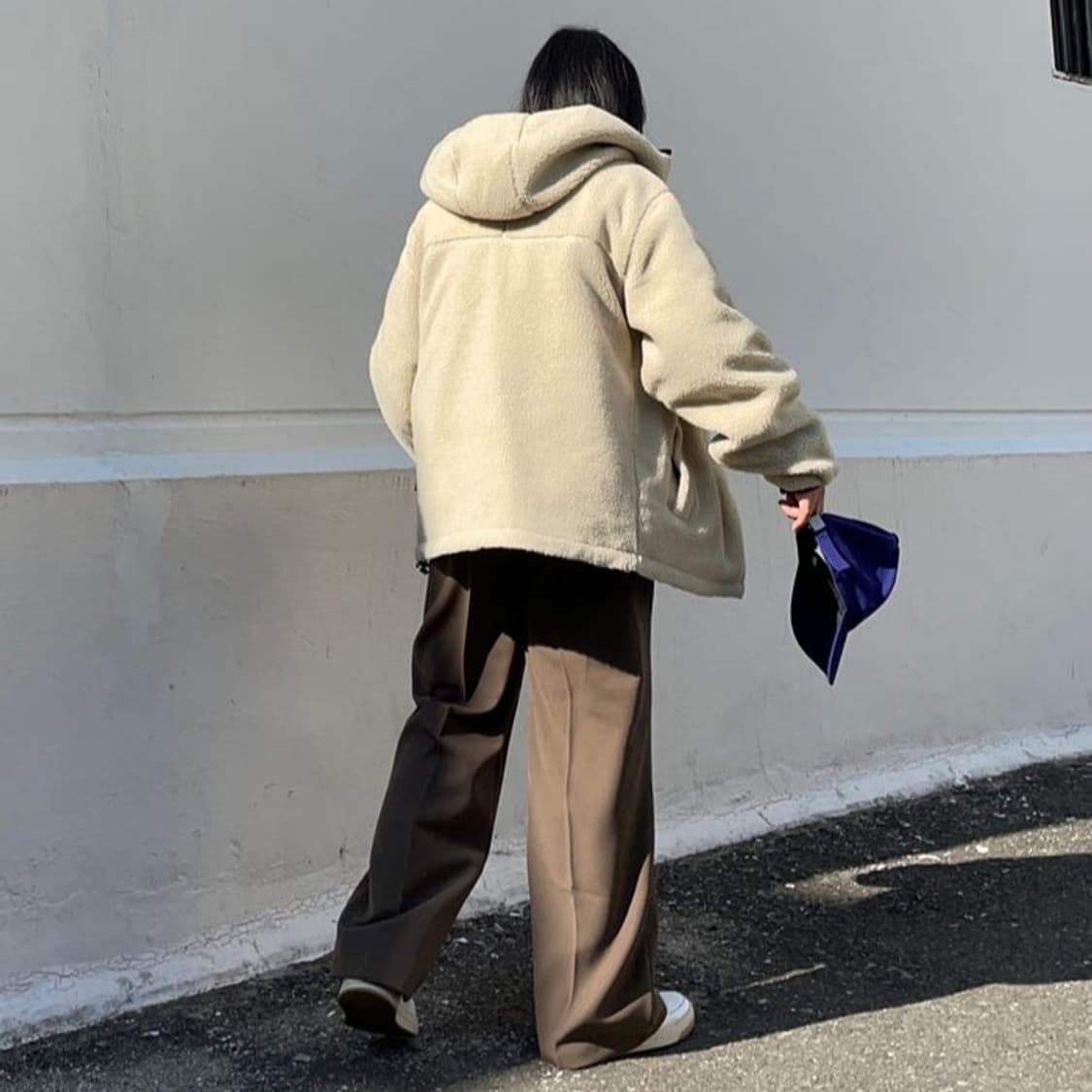 새제품L(105) 커버낫 리버시블 플리스 후리스 후드자켓 내츄럴 양면점퍼 상품이미지3