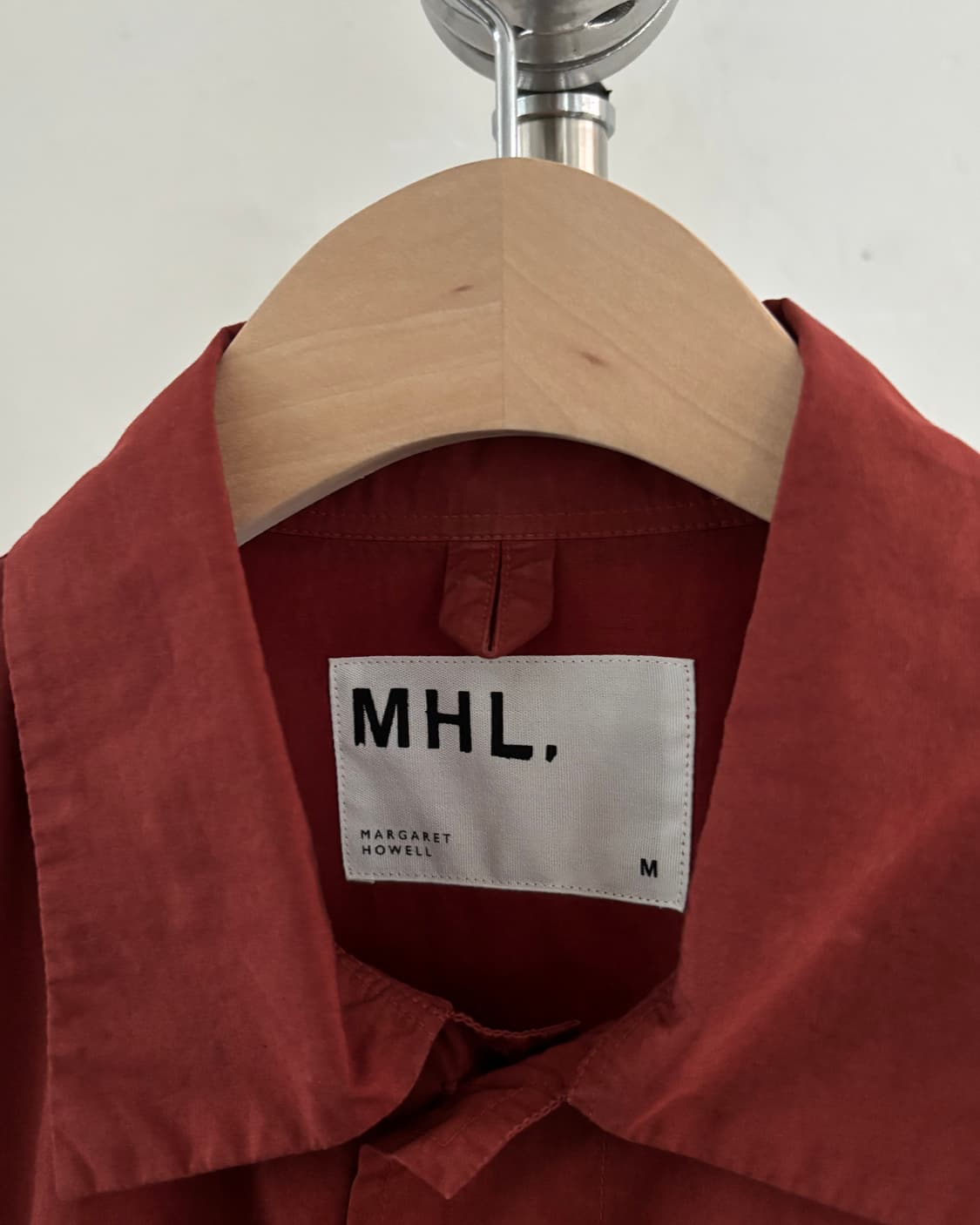 MHL. 마가렛호웰 버건디 코튼 셔츠 상품이미지4