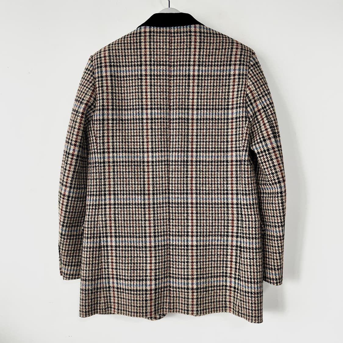 산드로 벨벳 트리밍 체크 트위드 자켓 상품이미지8