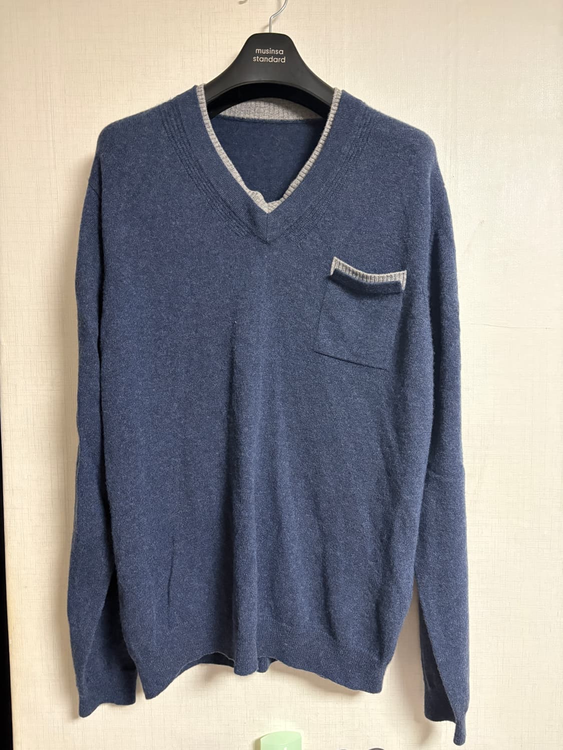 일본판 남성 스탠다드 캐시미어 브이넥 니트 L(100) 상품이미지1