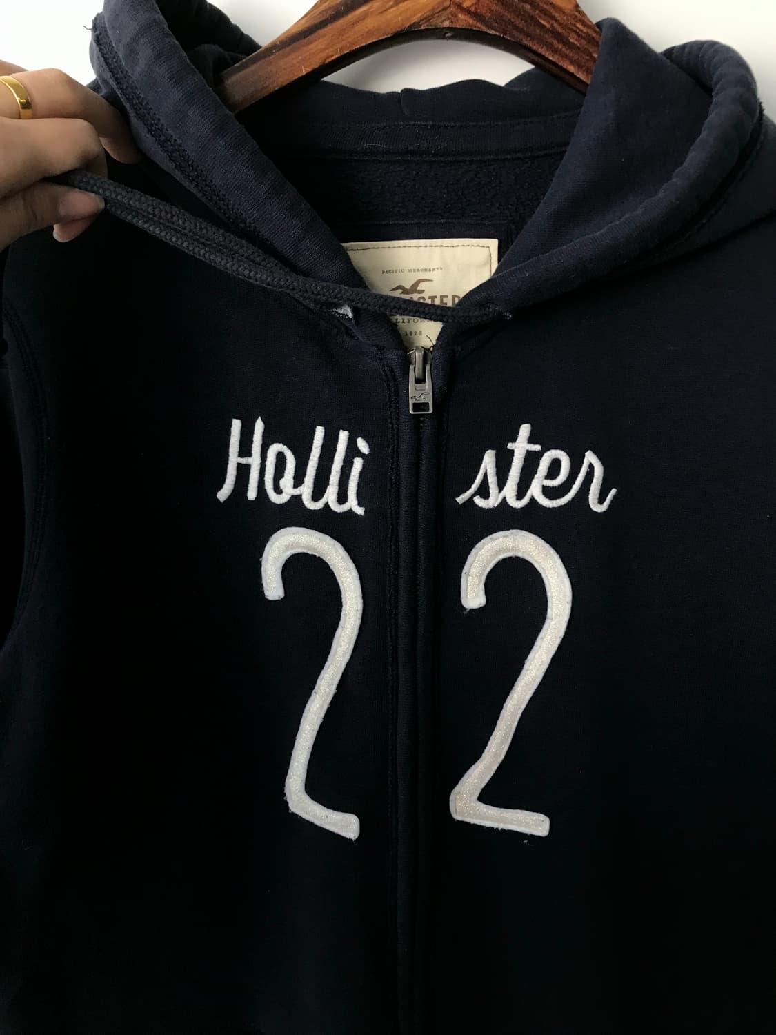홀리스터 y2k 와투케 딱붙 네이비 후드집업 상품이미지4