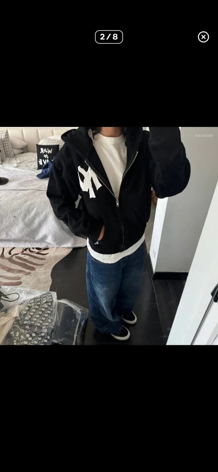 아킴보 클럽 NY 누들 후드집업 블랙 M akimbo club 상품이미지2