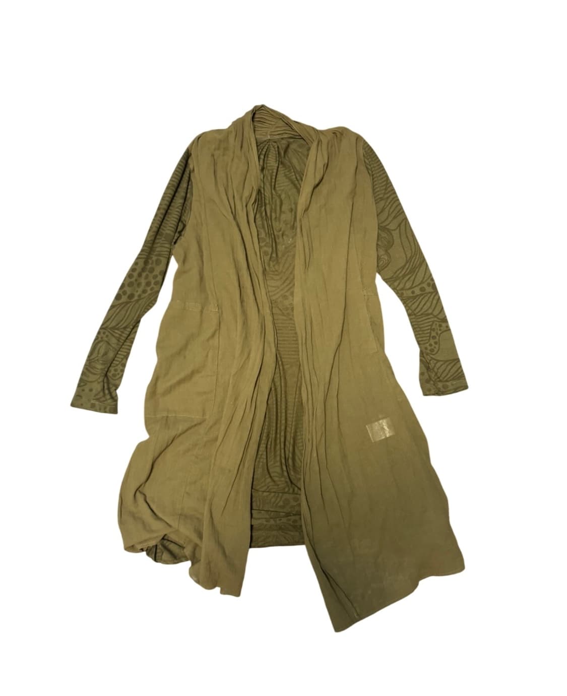 Vintage khaki long cardigan 상품이미지1