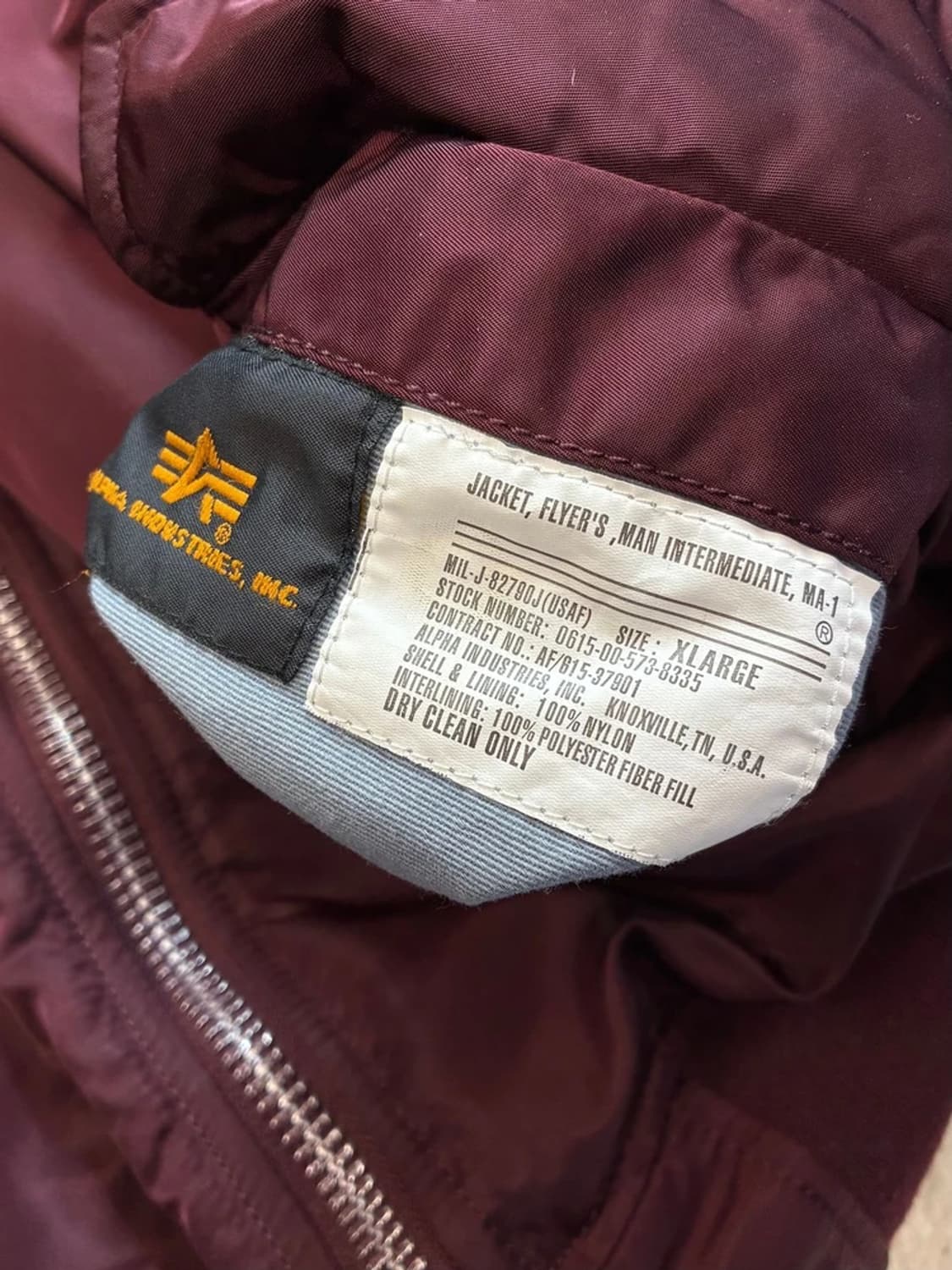 알파인더스트리 MA-1 봄버 플라이트 블루종 자켓 PN5876 상품이미지9