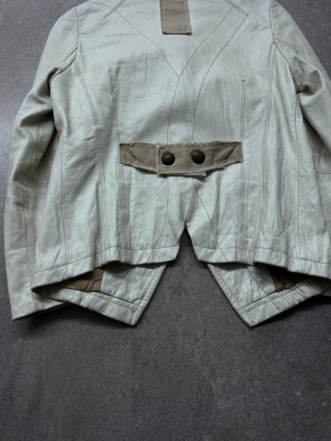 화이트 나폴레옹 레더 자켓 상품이미지6