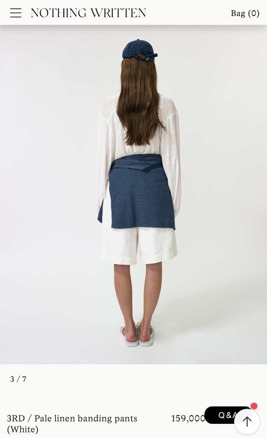 낫띵리튼 Pale linen banding pants white 상품이미지3