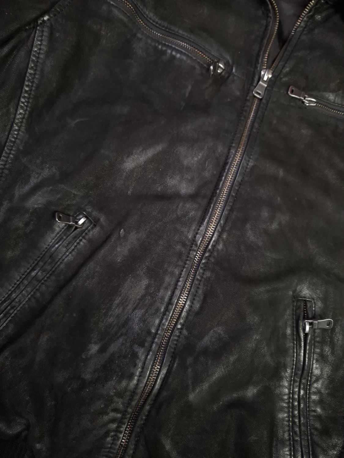 오리지날 인더스트리 리얼 레더 블랙 봄버 상품이미지7