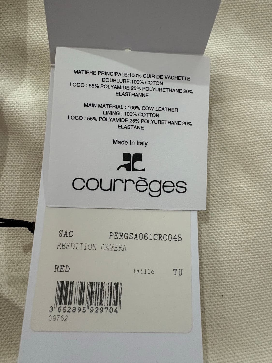 TTF✳️꾸레쥬 리에디션 카메라 백 <새상품> 상품이미지9