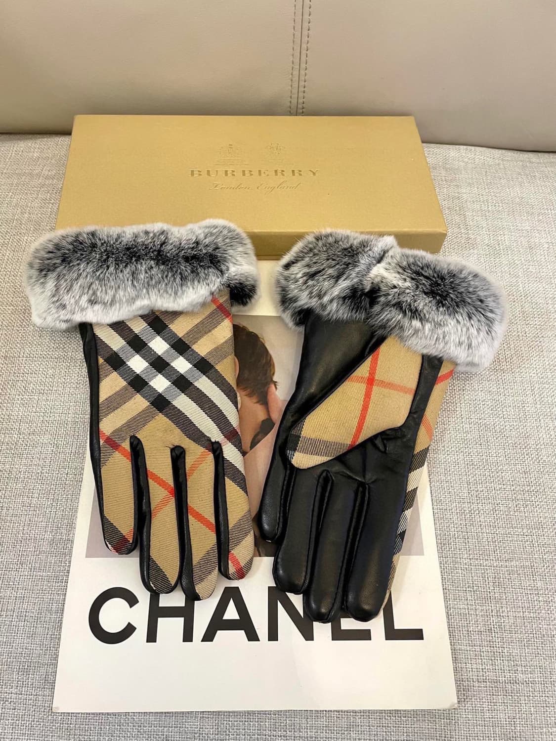 버버리 장갑 가을 겨울 보온 클래식 심플
 상품이미지3