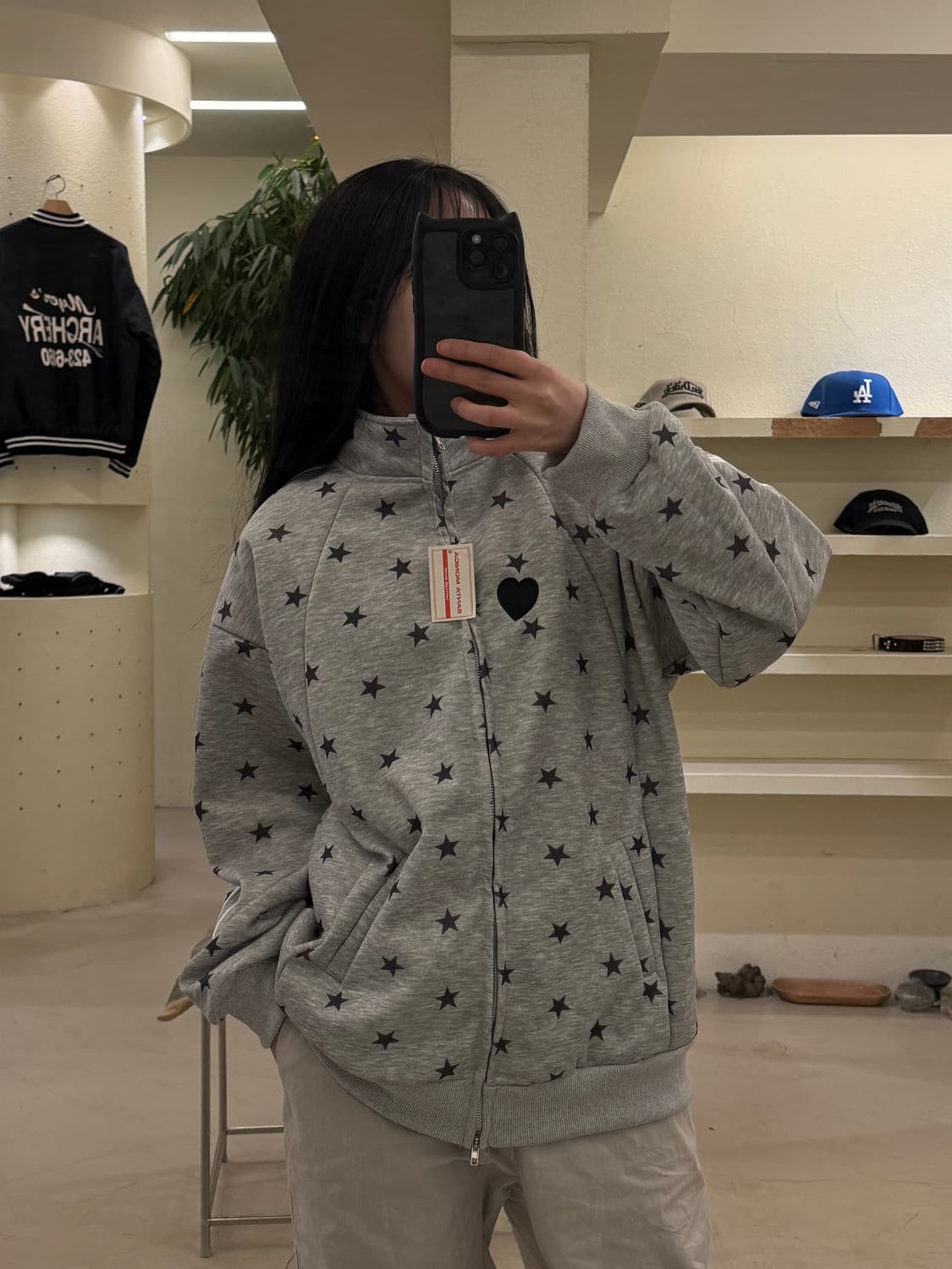 Y2K 빈티지 디테일 스웻 기모 트랙탑 자켓 U117 상품이미지1