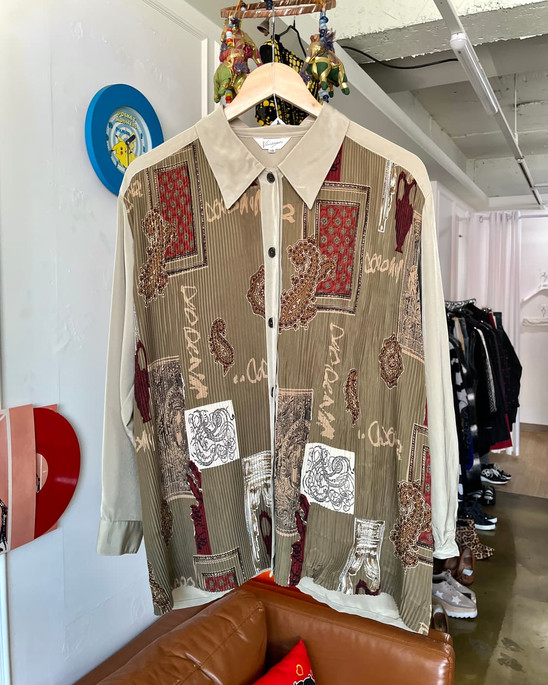1980-90s Vinidian Antique Pleats Shirt 상품이미지3