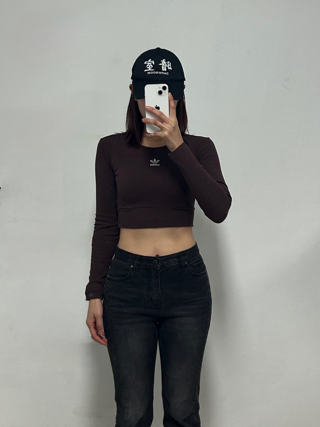 아디다스 트레포일 로고 롱슬리브 크롭티 상품이미지2