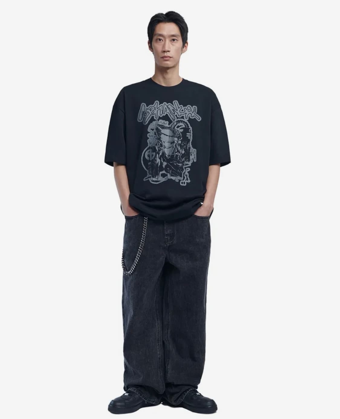 (NOMANUAL) 노매뉴얼 세미 와이드 데님 팬츠 (L,34) 상품이미지4