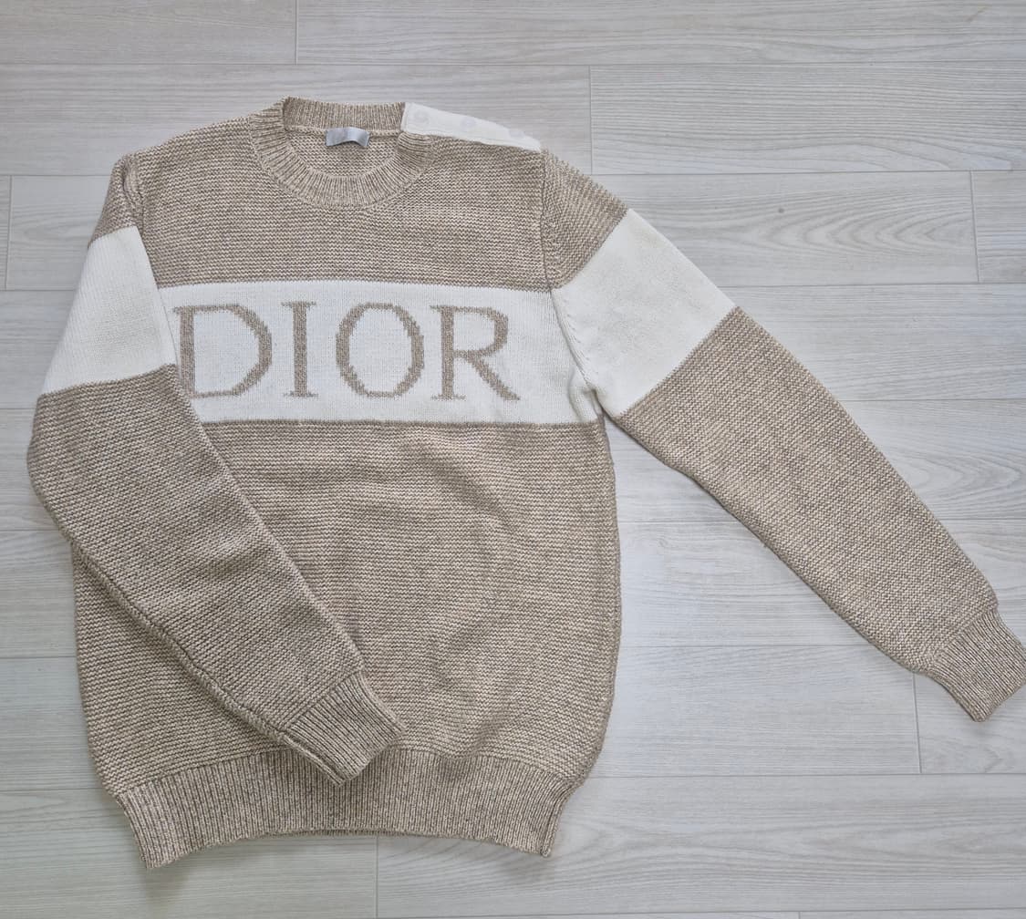 (정품) 디올 시그니처 로고 울 캐시미어 스웨터 M 상품이미지1