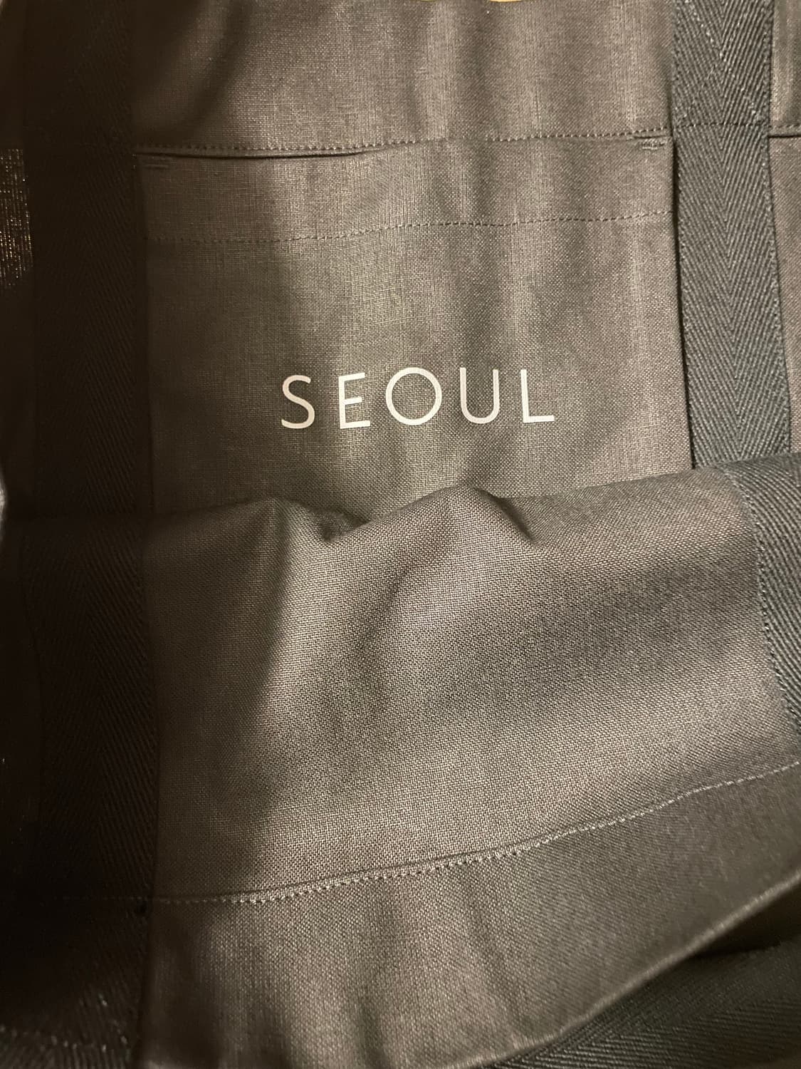 요지 야마모토 블랙 코튼 토트백(새상품) 상품이미지4