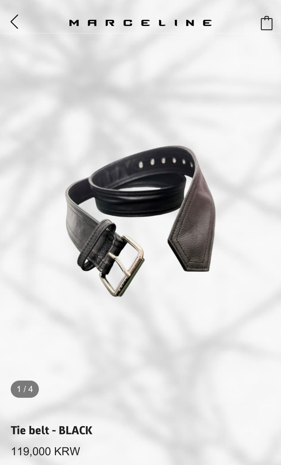 MARCELINE Tie Belt Black 상품이미지1