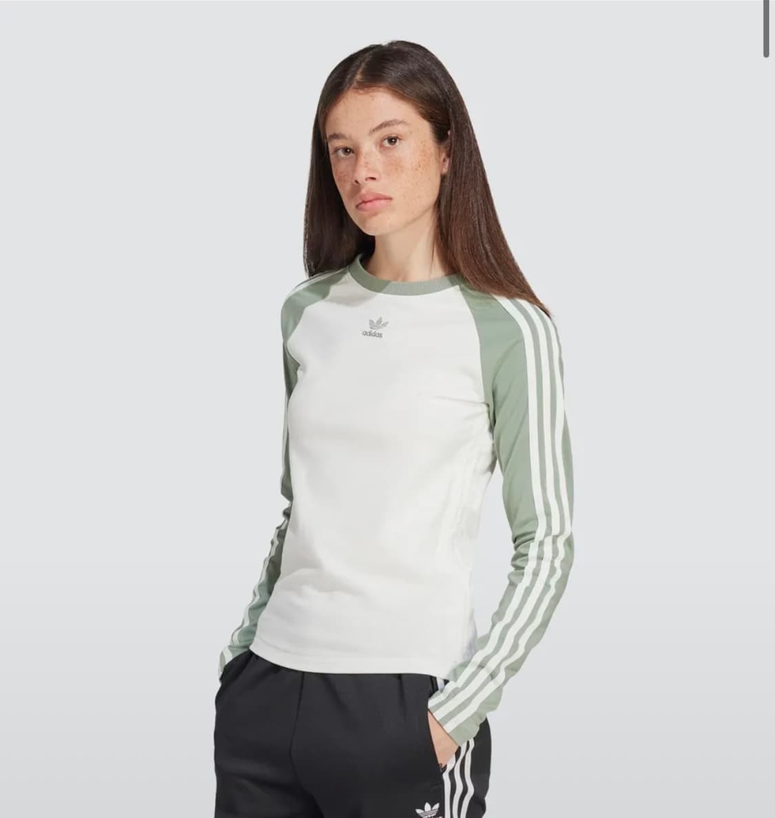 아디다스 슬림핏 롱 슬리브 - 그린 / IY3197 상품이미지1