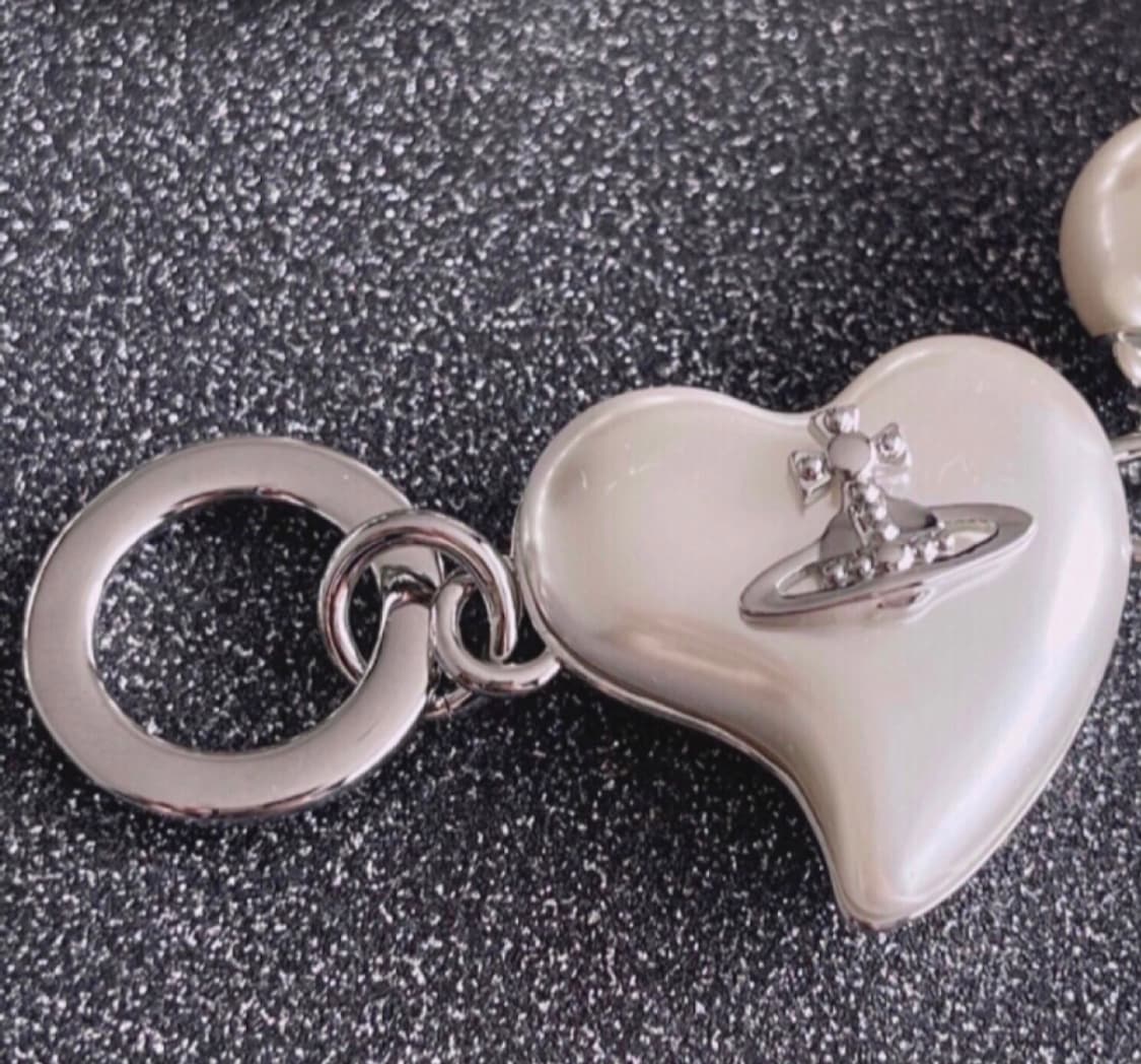 비비안웨스트우드 아카이브 진주 펄 하트 orb 초커 목걸이 상품이미지3