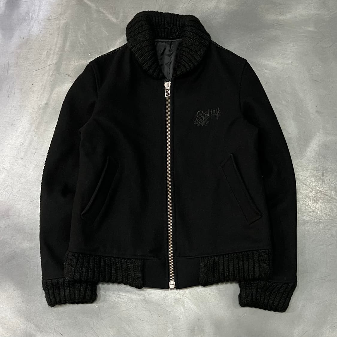  스푸트니크 니트 배색 울 자켓 y14511 상품이미지1