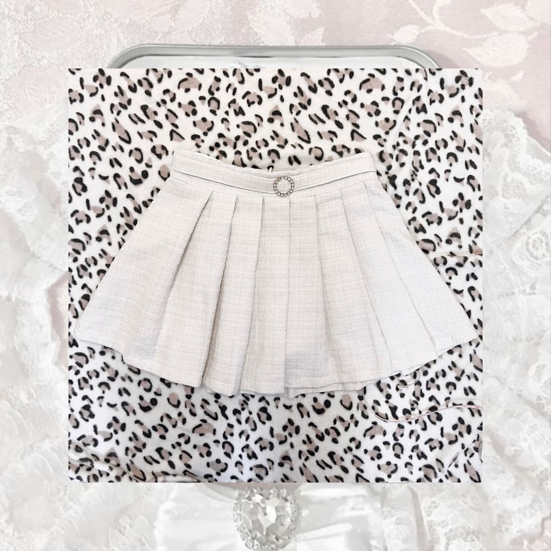 히메갸루 트위드 큐빅 큐롯 스커트🪽 상품이미지1