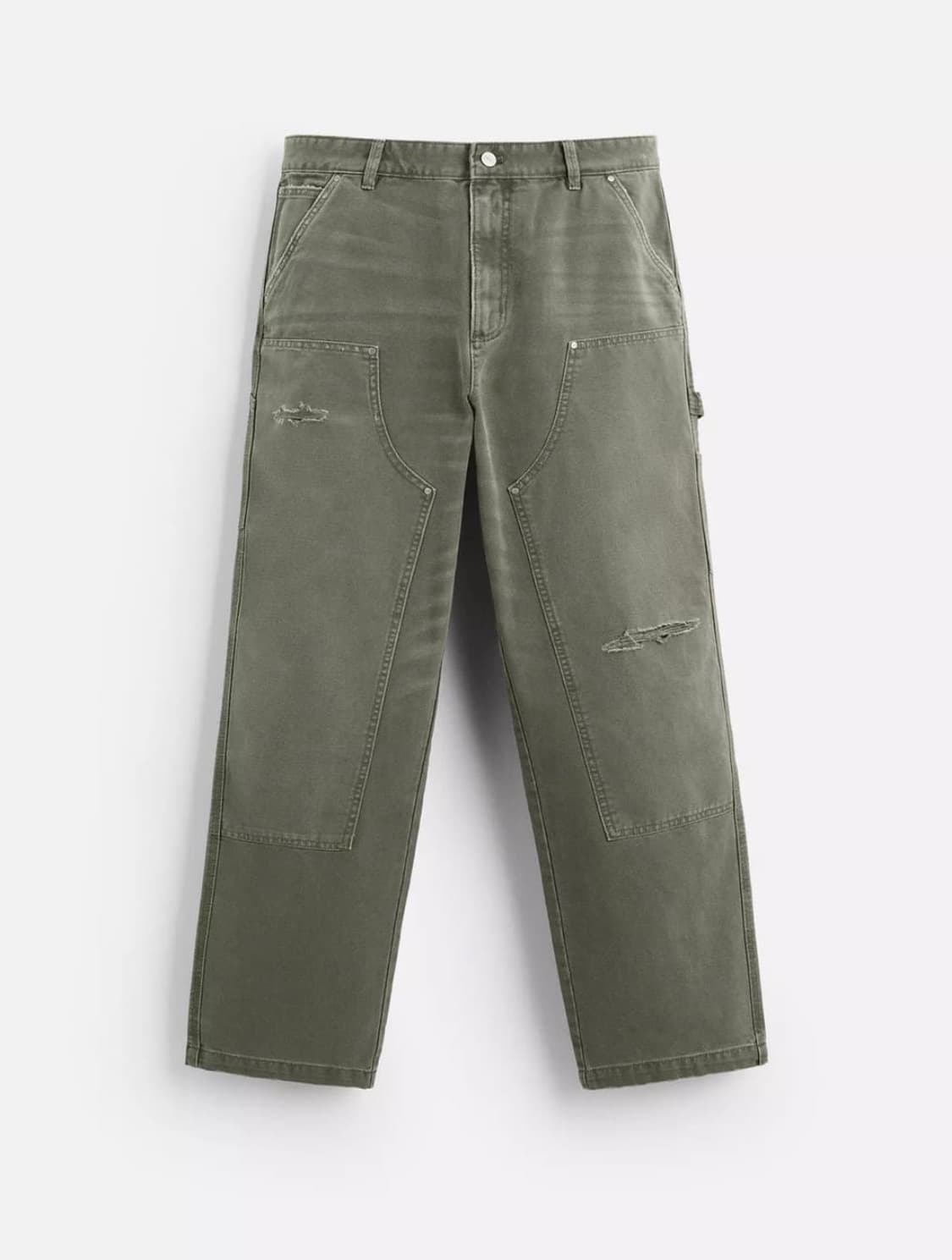 자라 더블니 카키 데님  상품이미지2