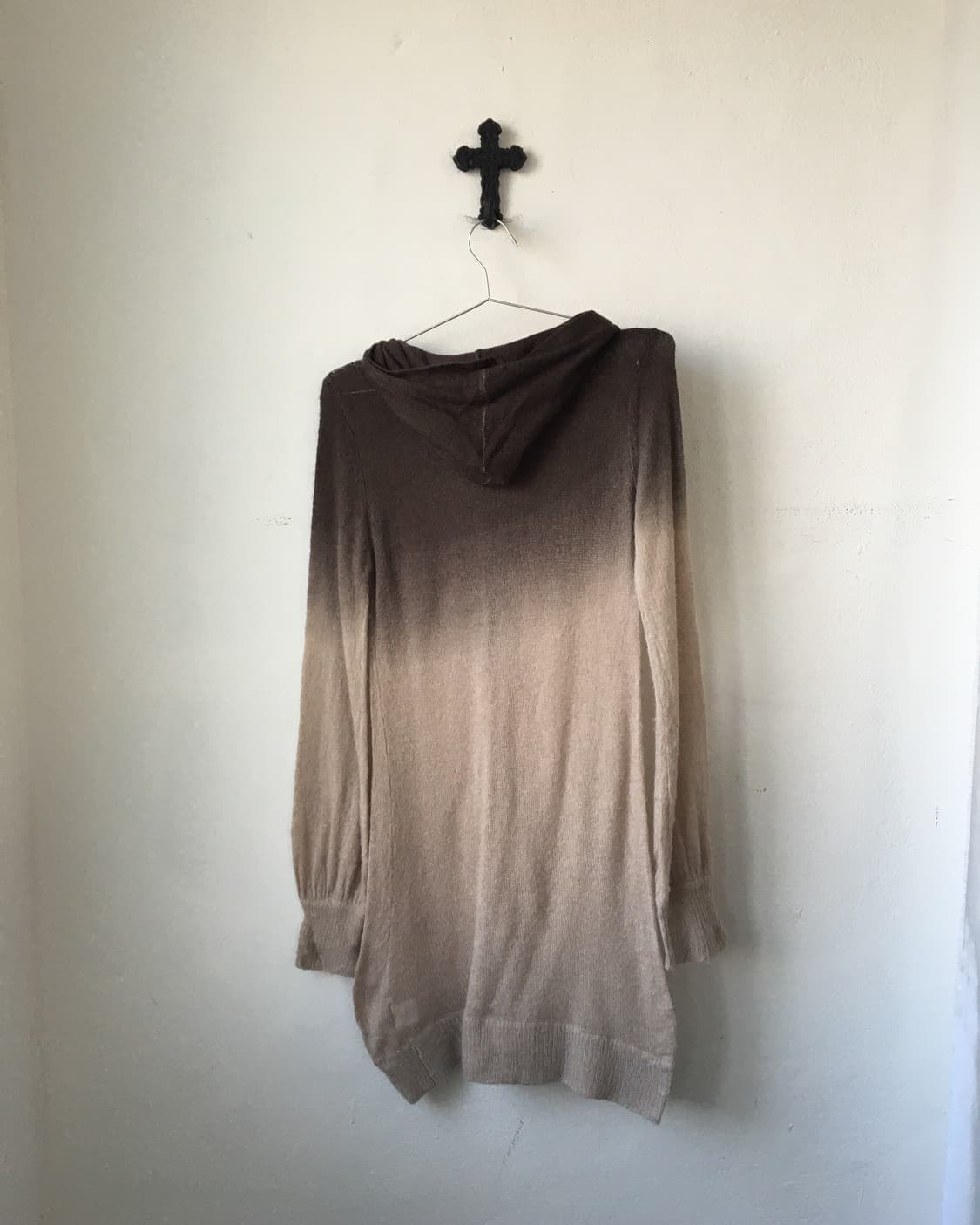 Dyed point hood knit cardigan 상품이미지3