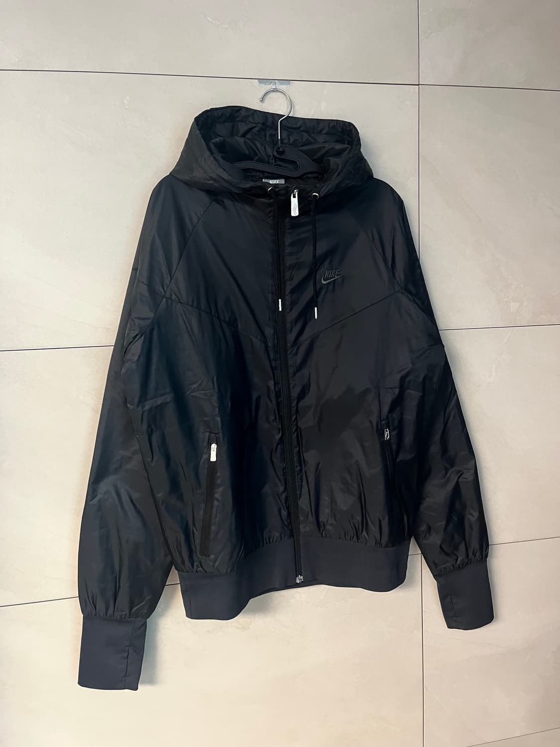 나이키 후드 바람막이 자켓 블랙 (M size)  상품이미지1