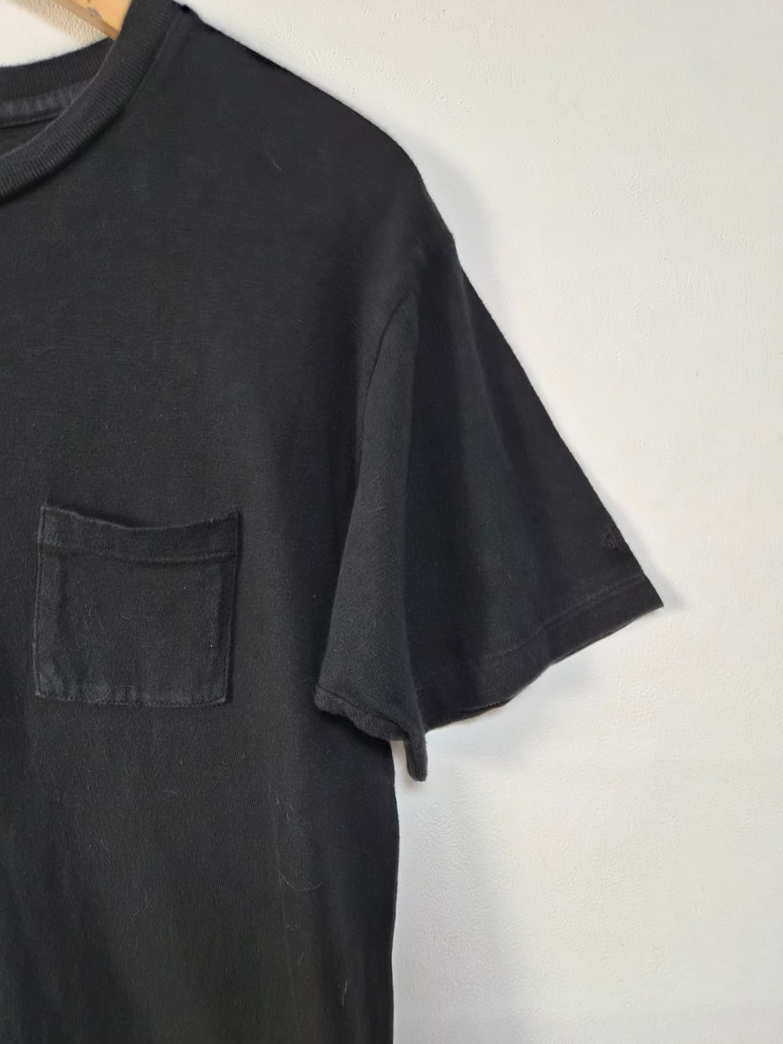 씨Sea 무지 블랙 반팔 포켓 티셔츠 free사이즈 - T55 상품이미지3