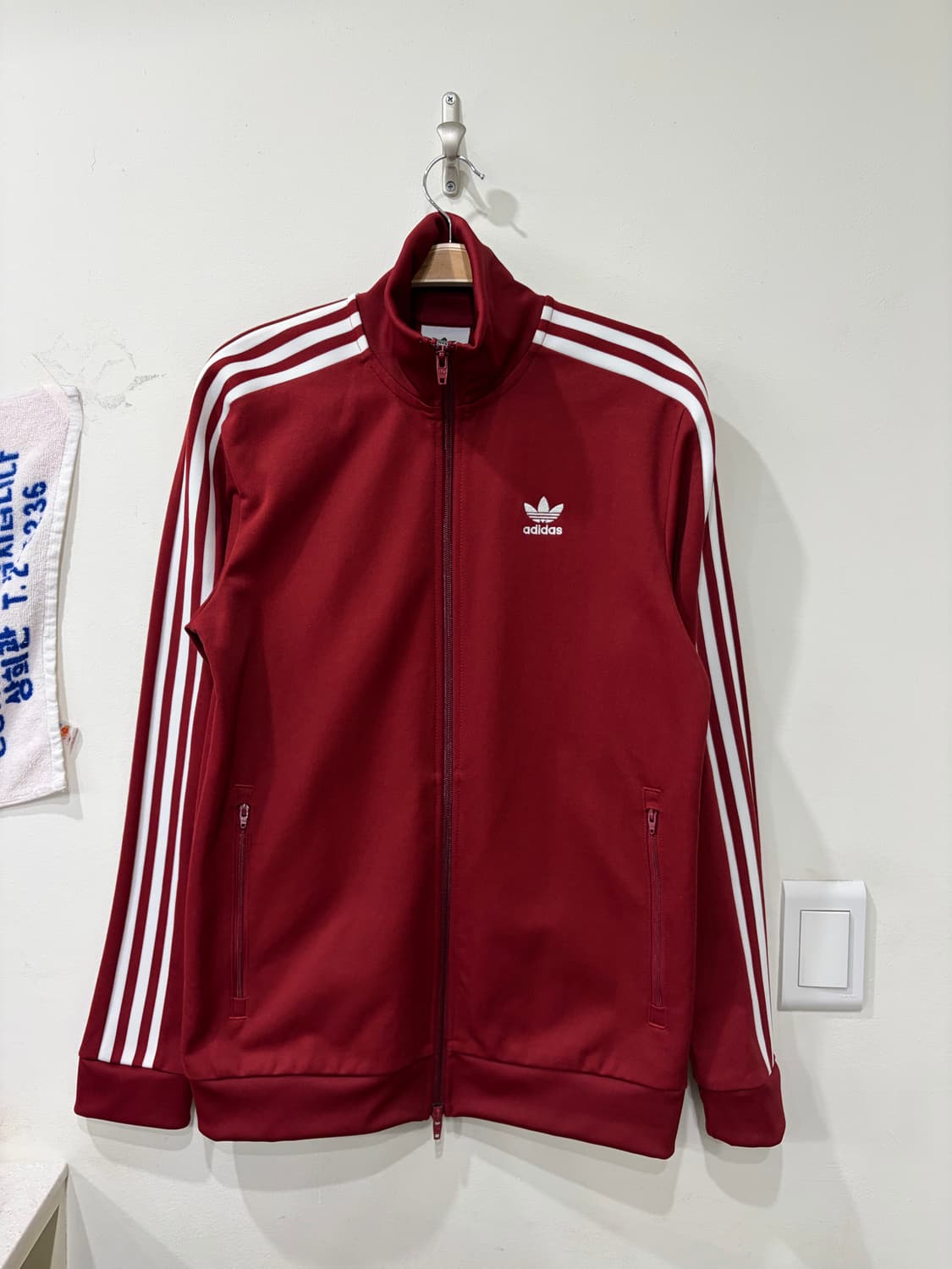 231. 아디다스 버건디 베켄바우어 져지 상품이미지1