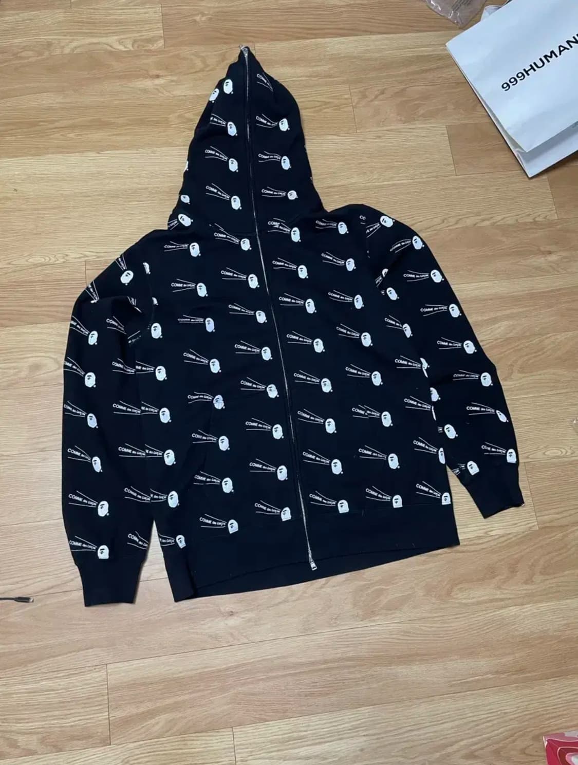 베이프 꼼데가르송 후드집업 xxl 상품이미지3