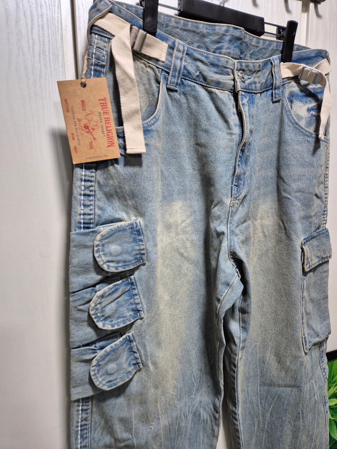 (타임세일)(새상품)트루릴리젼 워싱 데님 카고XL 상품이미지2