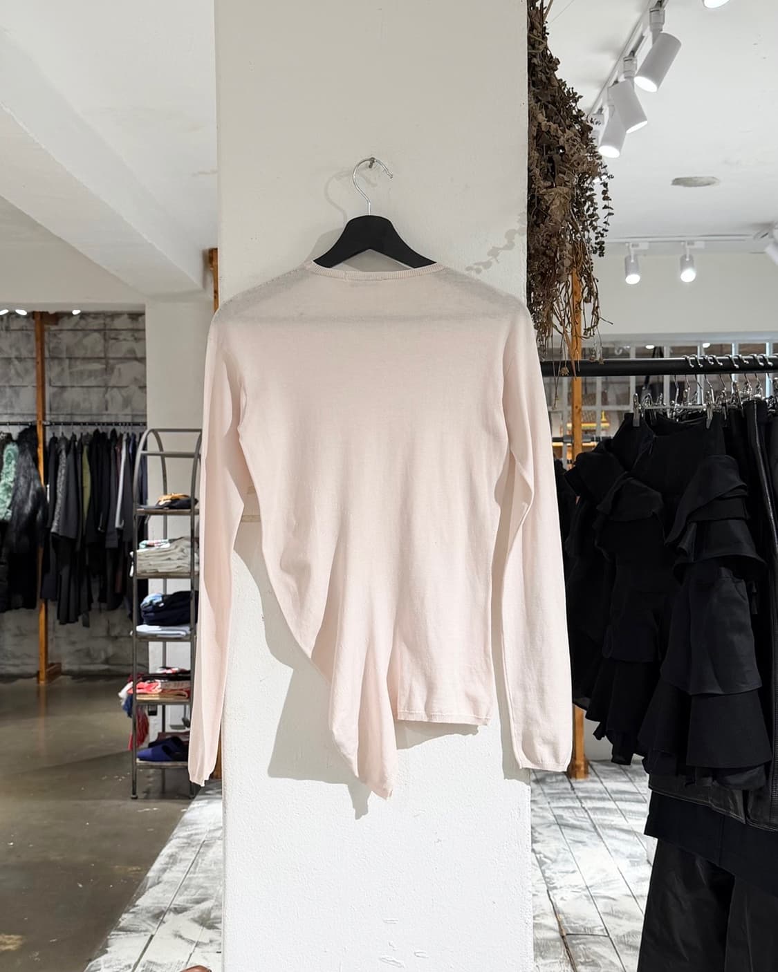 질샌더 핑크 언발란스 롱 슬리브 니트 상품이미지6