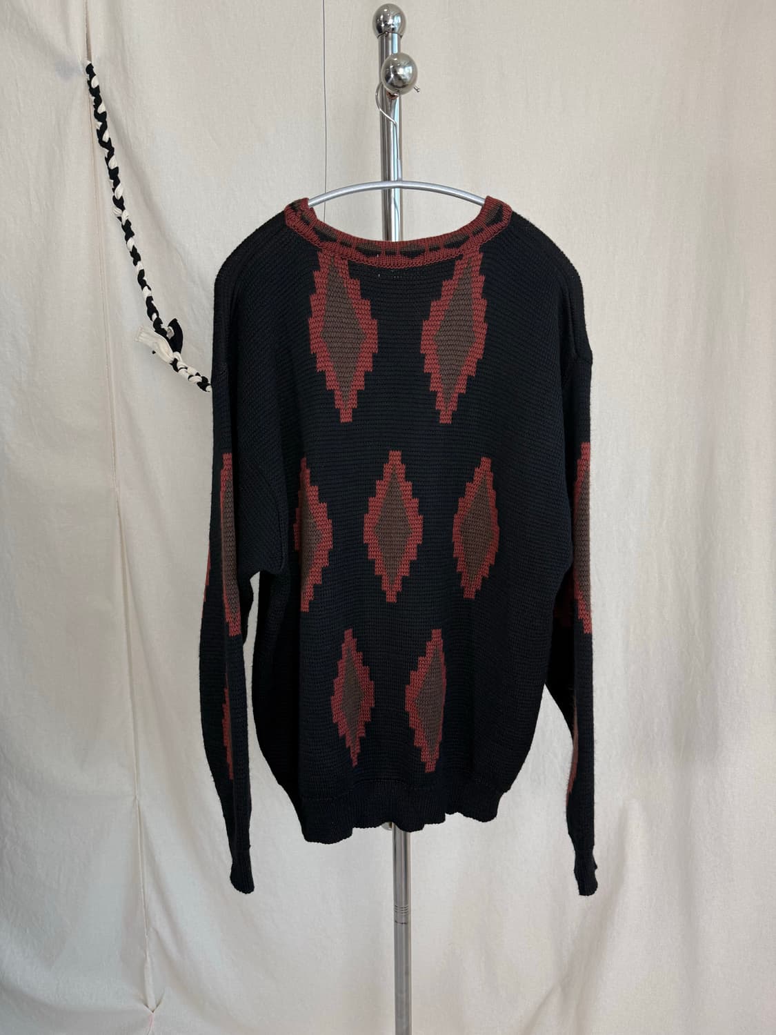 Tarky Purple 아가일 에스닉 니트 상품이미지2