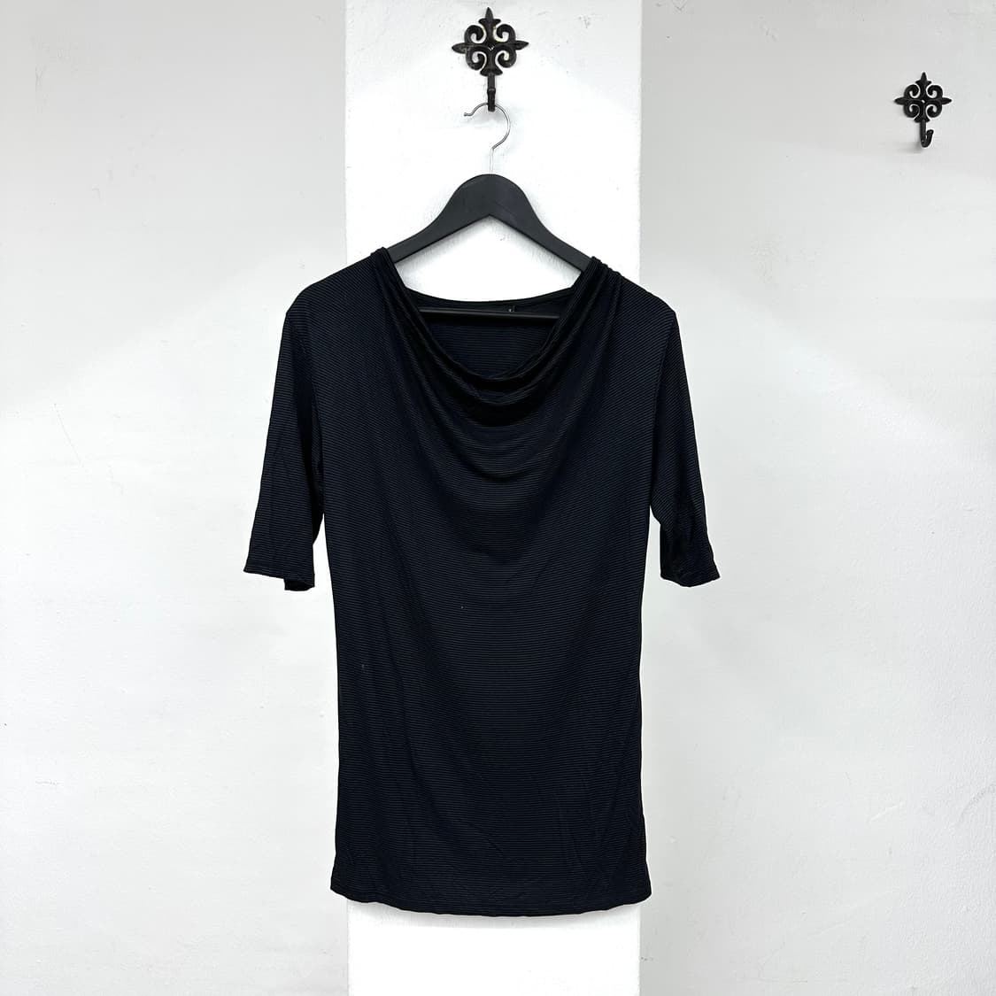 Fuga stripe drape short sleeve 상품이미지1
