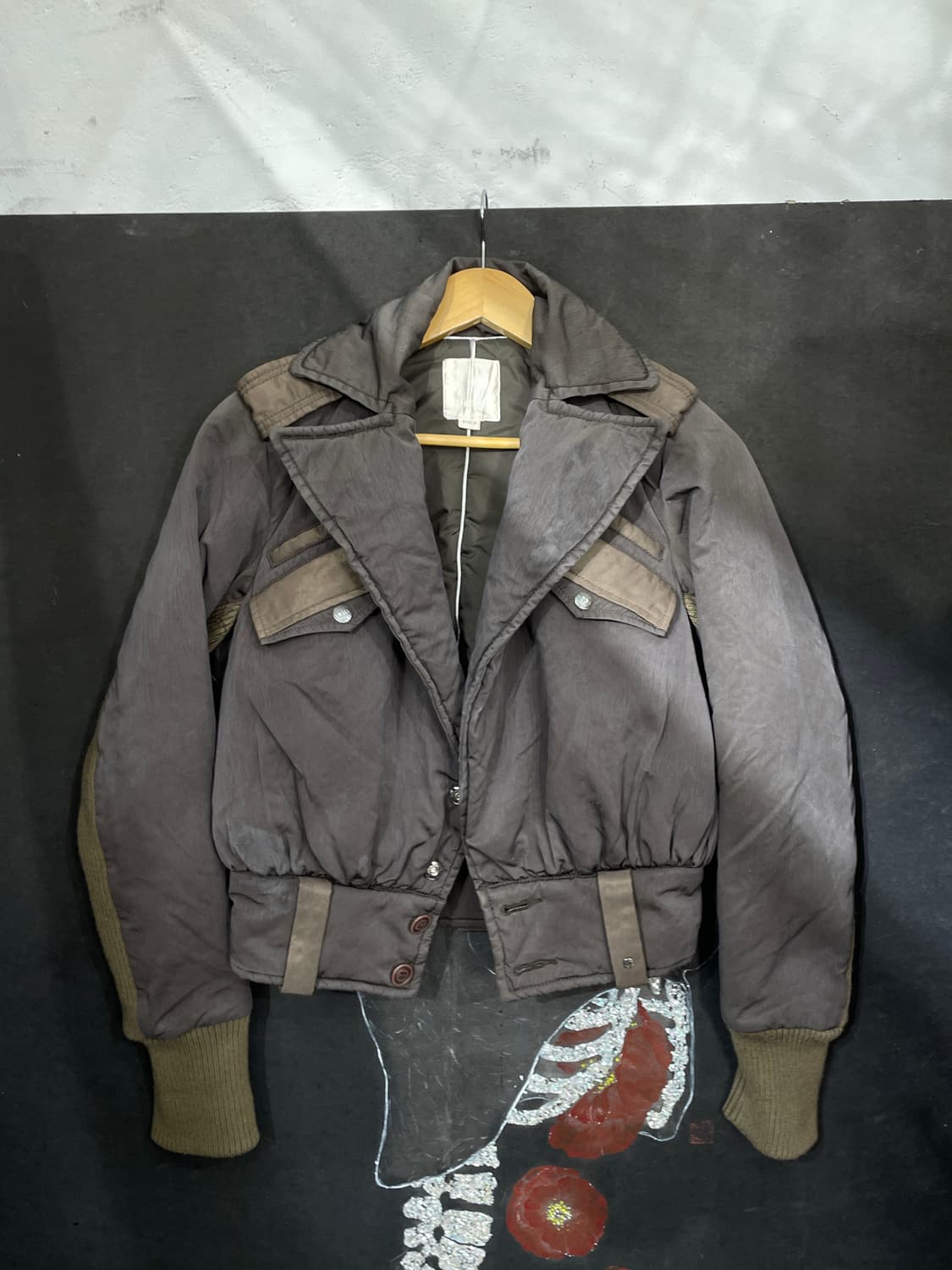 디젤 아카이브 y2k 바이커 봄버 자켓 브라운 패딩 점퍼 S 상품이미지7