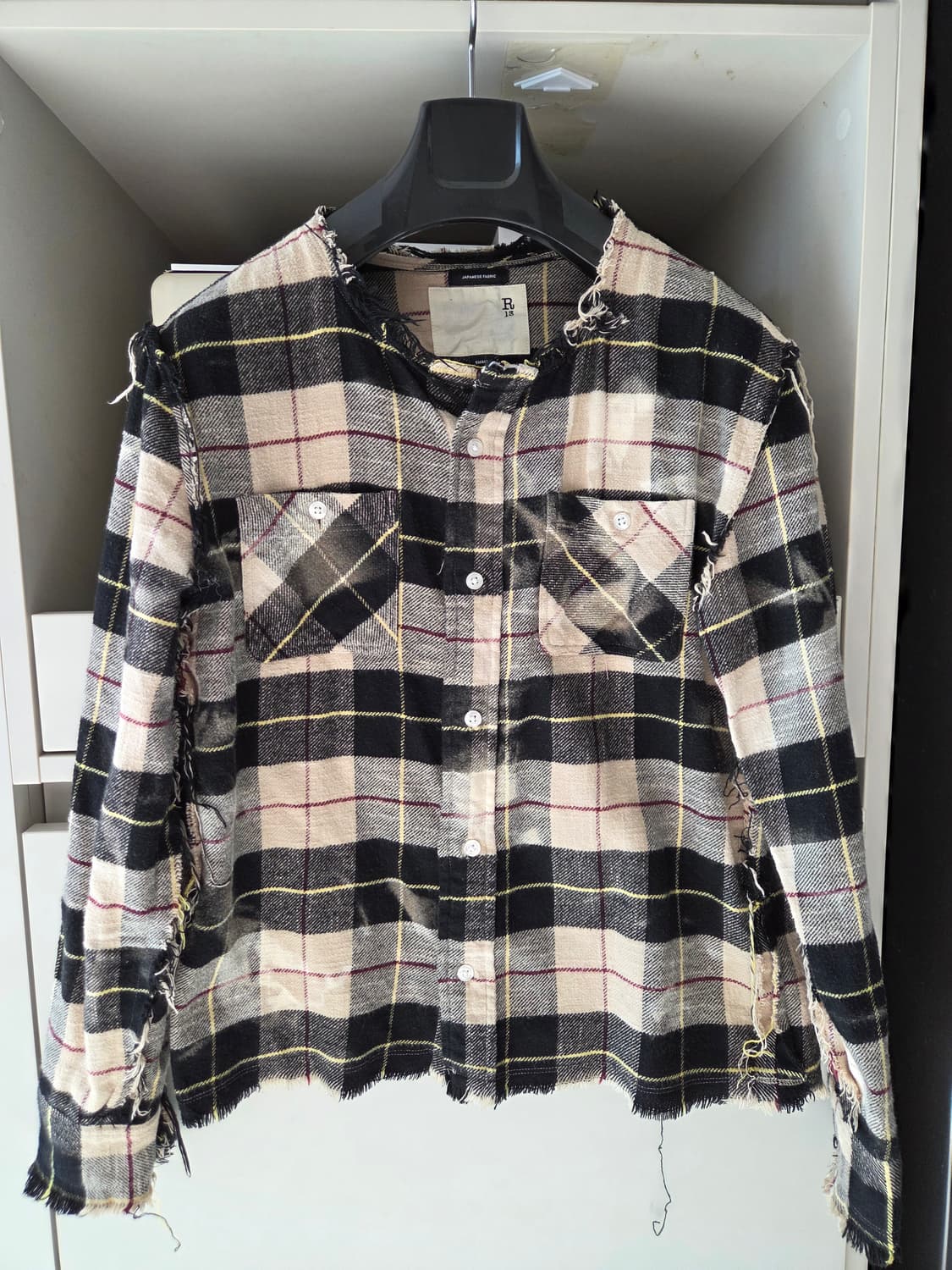알써틴 r13 체크 크롭 셔츠 자켓 스몰 상품이미지6