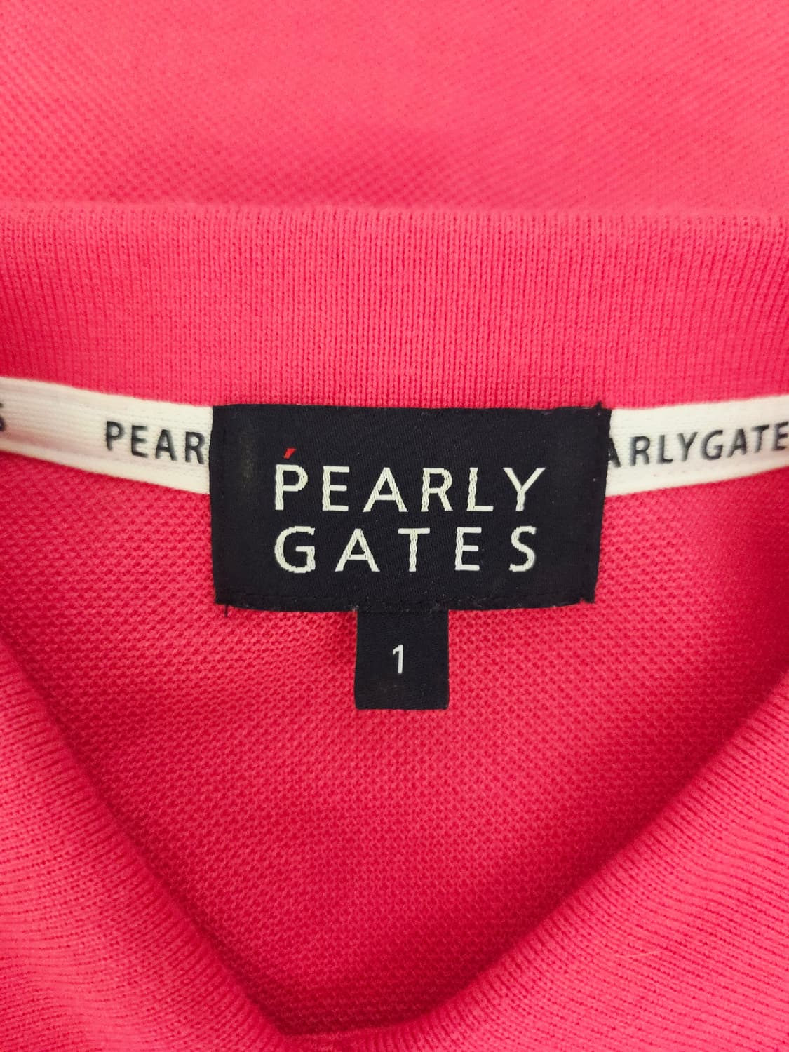 파리게이츠(PEARLY GATES) 해피스마일 핑크 반팔 카라 티셔츠 상품이미지6