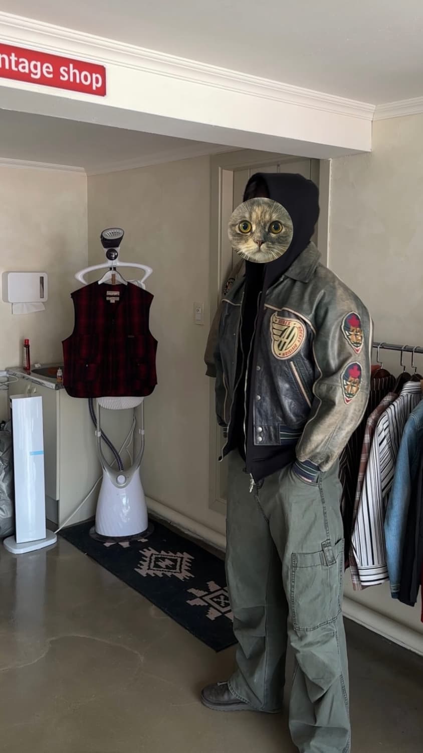 90s 아비렉스 avirex 캐나디언디비전 하키팀 레더 바시티 자켓 상품이미지2